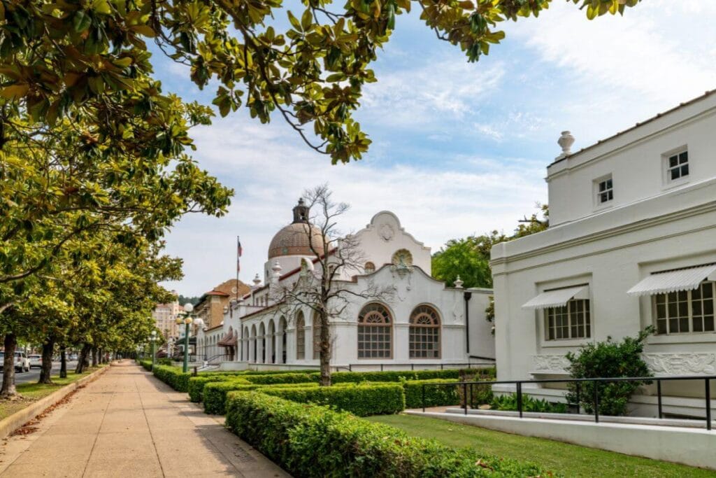Bathhouse Row in Hot Springs Arkansas
