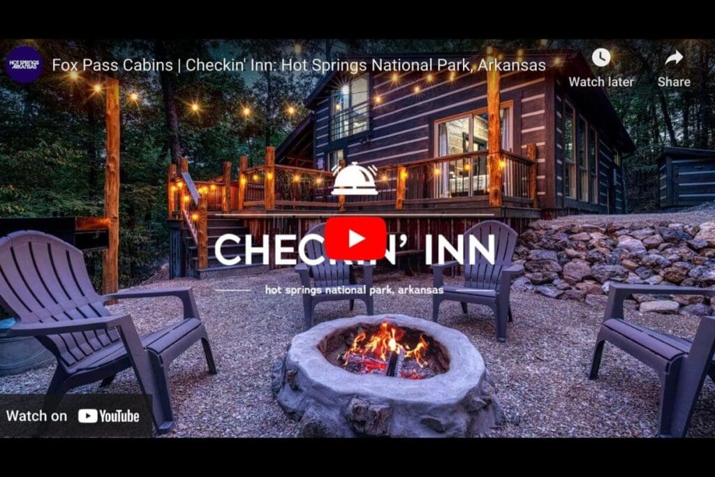 The firepit at Fox Pass Cabins in Hot Springs Arkansas a unique bed and breakfast
