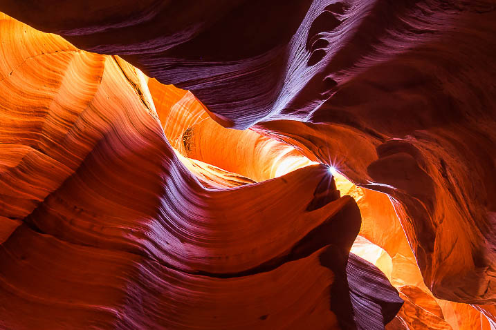 Secret antelope canyon slot canyon