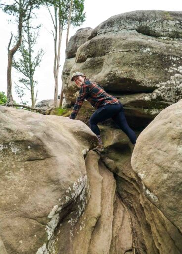Jess climbing in garden of the gods shawnee forest