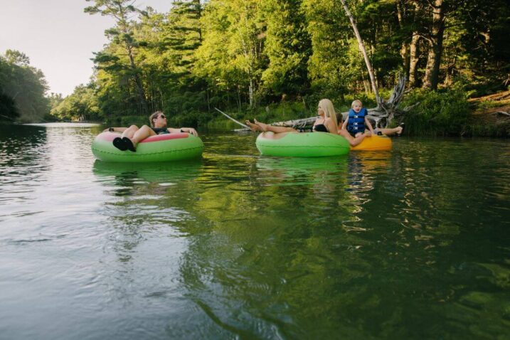 tubing on the current river access points