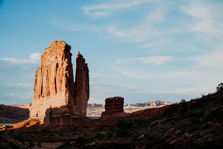 Arches National Park in March view of Courthouse Towers
