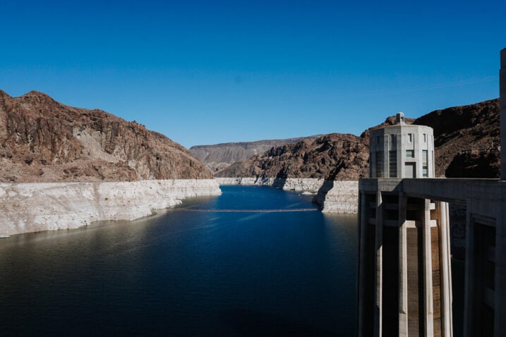 The hoover dam on a roadtrip from arches to las vegas