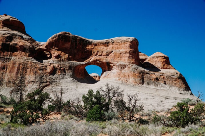 View of an arch in Arches National Park
