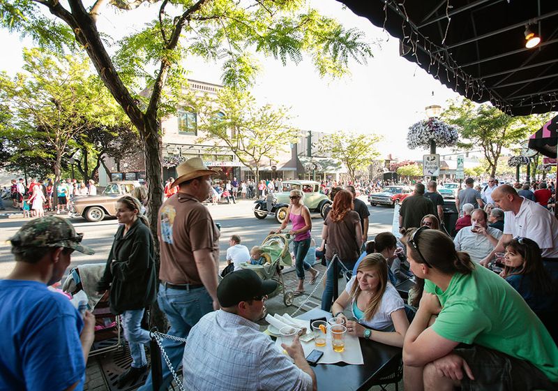 Downtown energy on Sherman Avenue