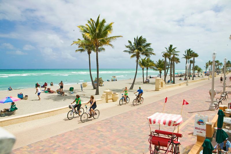 Stroll or bike the oceanfront Broadwalk