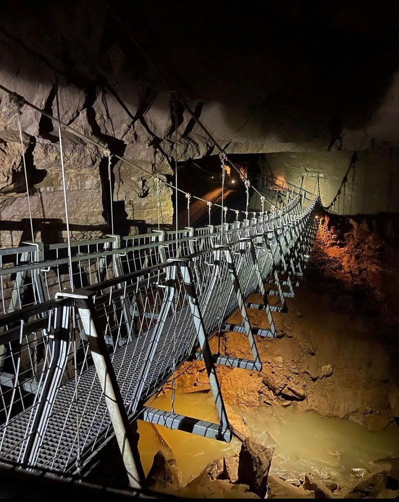 World's Longest Underground Suspension Bridge