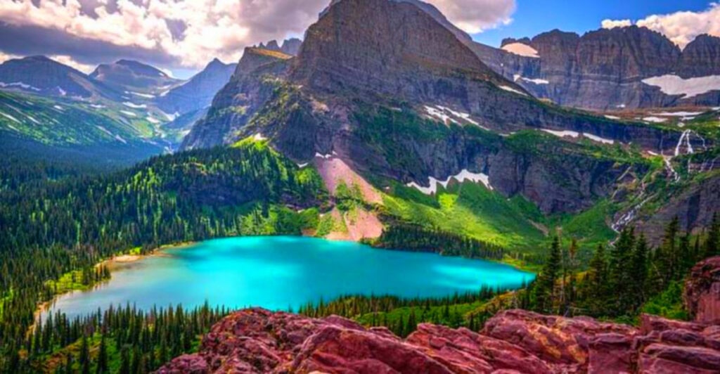 Montana, West Glacier is between Kalispell and Whitefish: The town with lakes the color of Caribbean seas