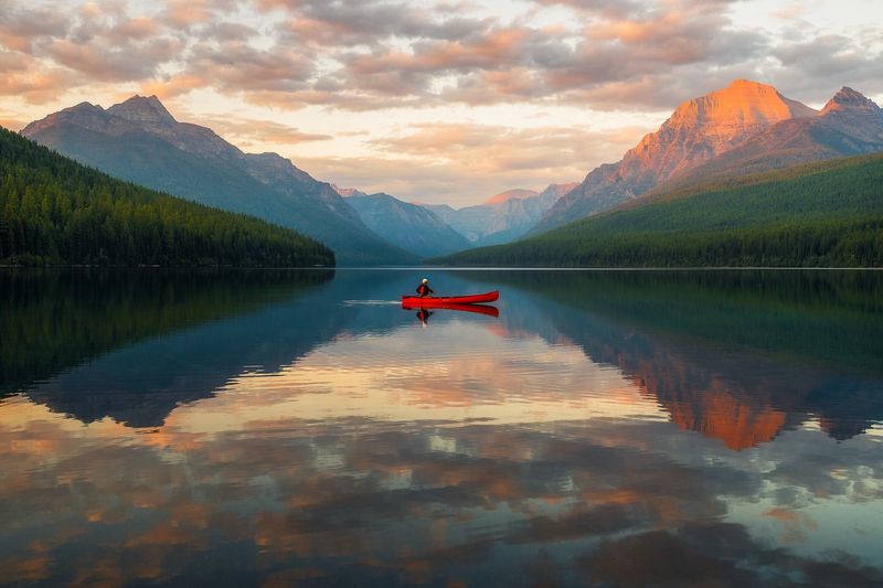 Paddle Bowman Lake's mirror-calm water