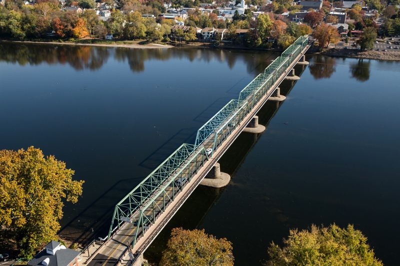 Perfect Fall Foliage Along the Delaware River