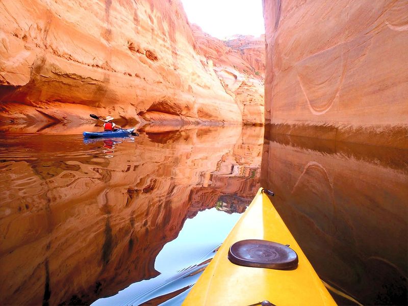Kayaking Through Sandstone Walls