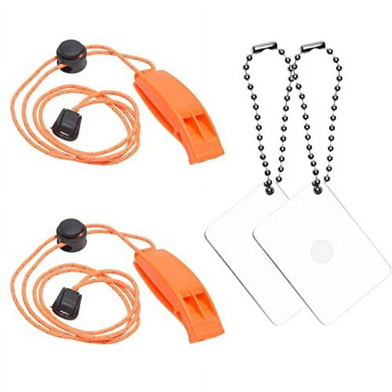 Emergency Whistle and Signal Mirror