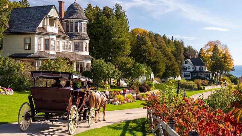 Shore Road (M-185) Segment (Mackinac Island, Michigan) — A Car-Free Old-World Stroll