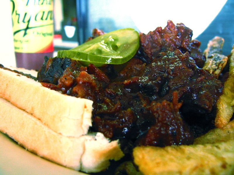 Arthur Bryant’s Burnt-End Sandwich