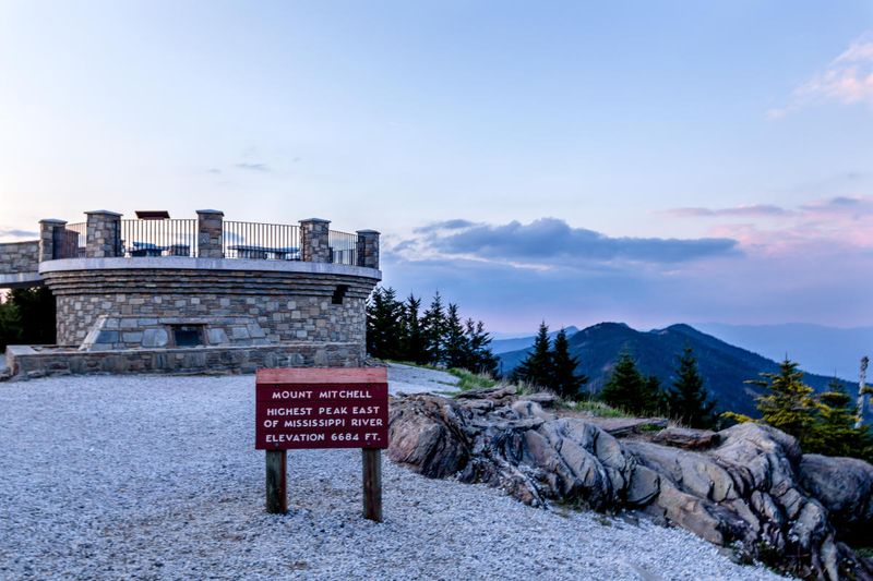 Mount Mitchell State Park via NC-128 (turnoff at MP 355.4)