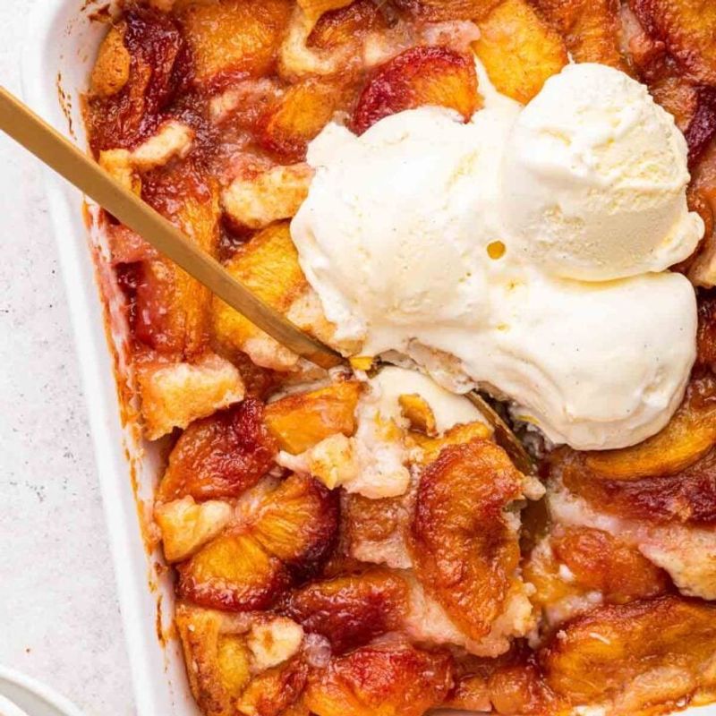 Peach Cobbler & Homemade Peach Ice Cream — Lane Southern Orchards (Fort Valley)