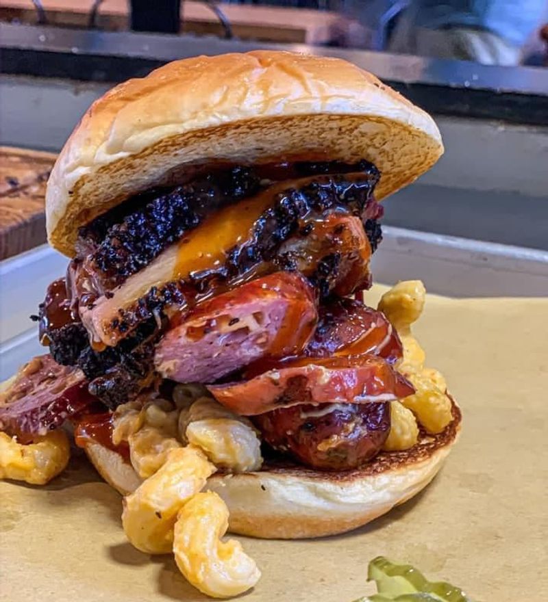 Burnt Bean Co.'s Tejano Brisket Sandwich