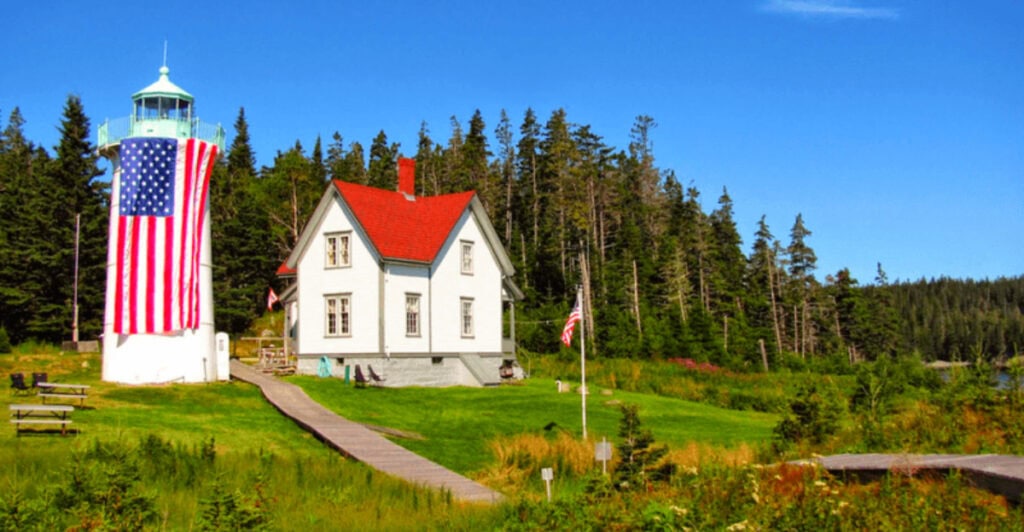 Maine, Cutler is between Machias and Jonesport: The island town where you can stay in a lighthouse