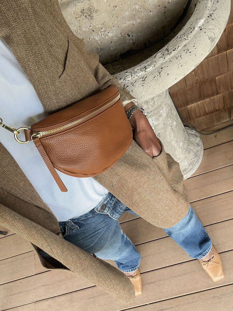 Quince Italian Pebbled Leather Sling Bag — Best Mini/Luxury