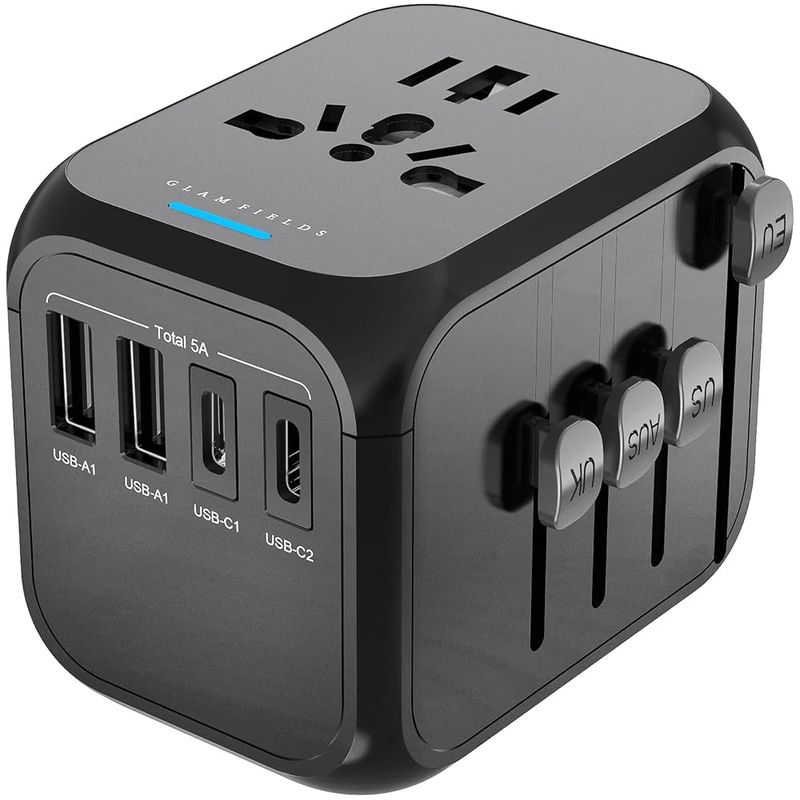 Universal Travel Adapter with Smart Charging Ports