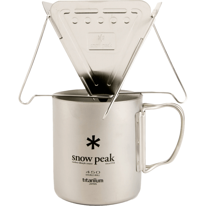 Snow Peak Collapsible Coffee Drip: Titanium Marvel
