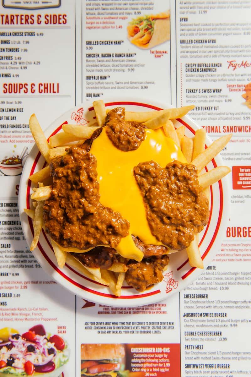 Ease in with a bowl of chili over fries or as a side