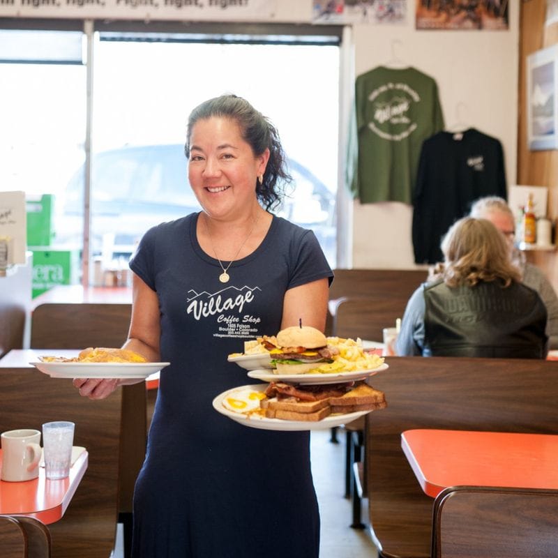 Giant Pancakes Rule at Village Coffee Shop