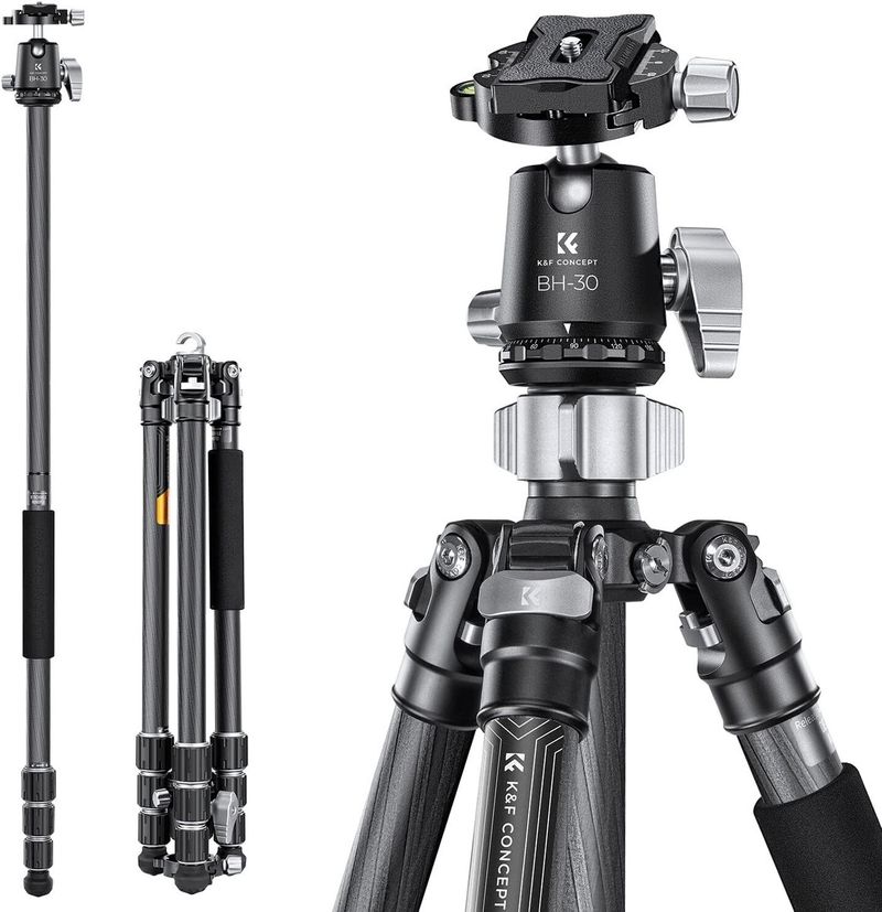 K&F Concept 68-Inch Carbon Fiber Tripod