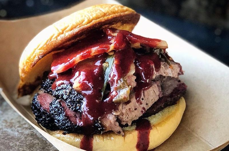 InterStellar BBQ's Sliced Brisket Sandwich