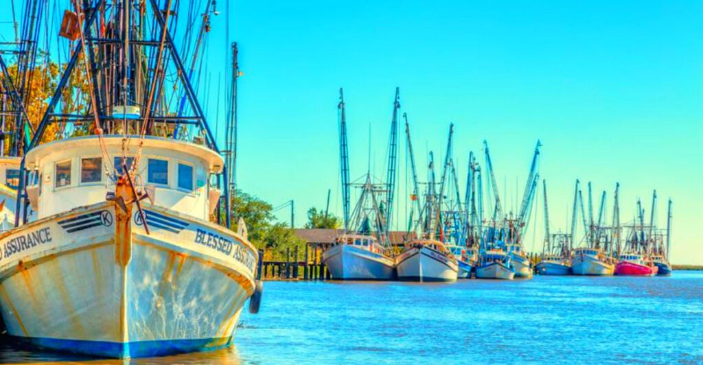 The Hidden Georgia Coastal Town with Marshlands and Shrimp Boats