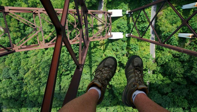 Walk on a Catwalk High Above the River
