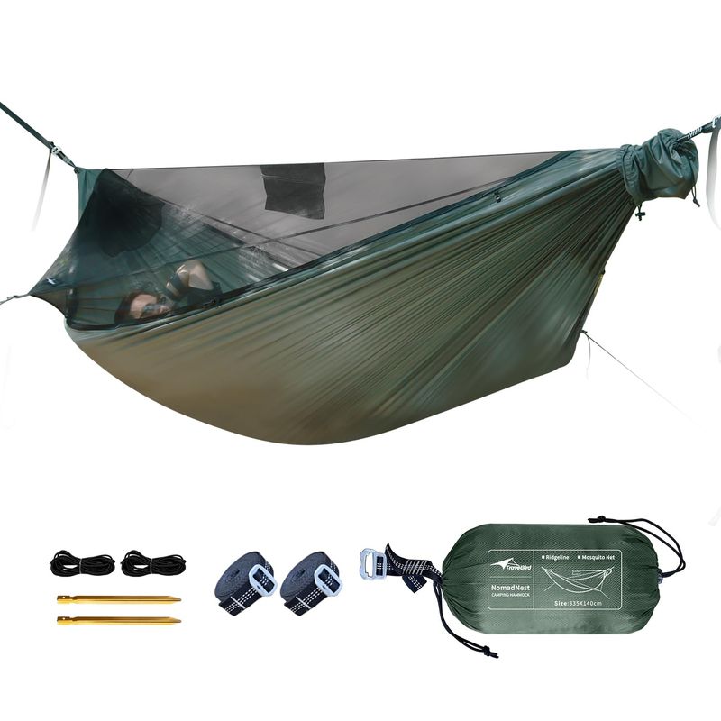 Travel Bird NomadNest Hammock with Detachable 3D Mosquito Net