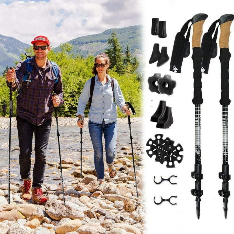 Shock-Absorbing Trekking Poles