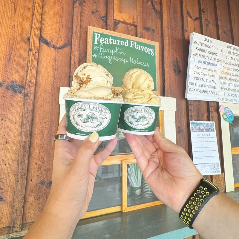 Pumpkin Ice Cream at Kimball Farm (MA & NH)