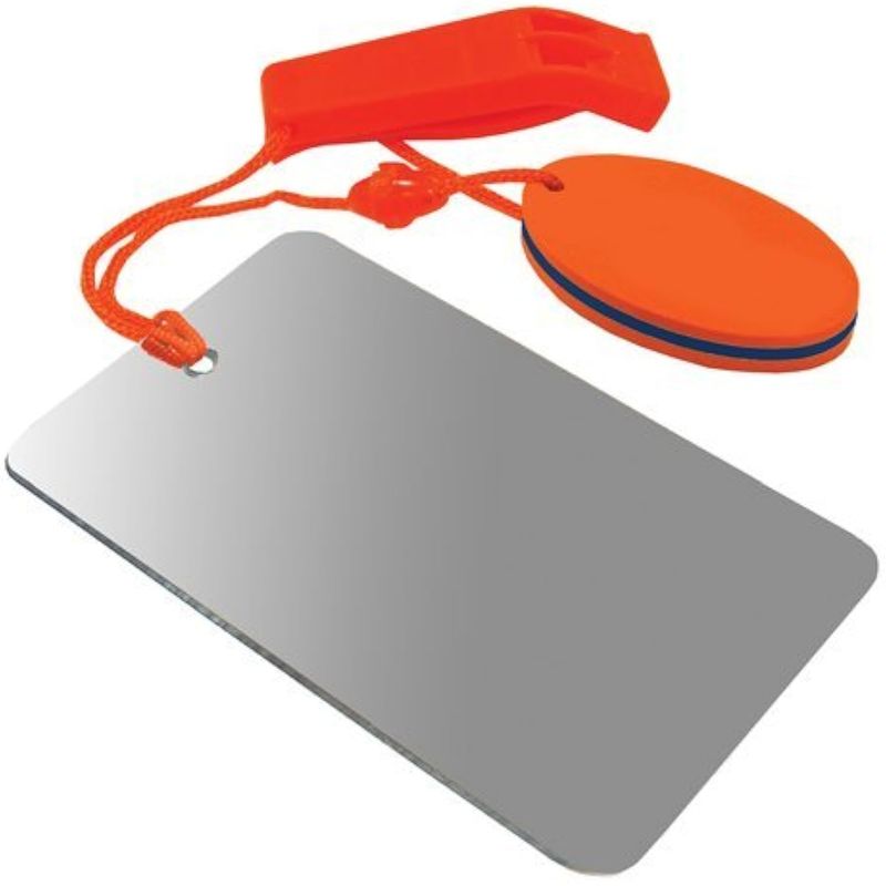Emergency Whistle + Signal Mirror