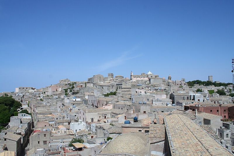 Erice, Sicily (Trapani) — stone lanes between sky and sea