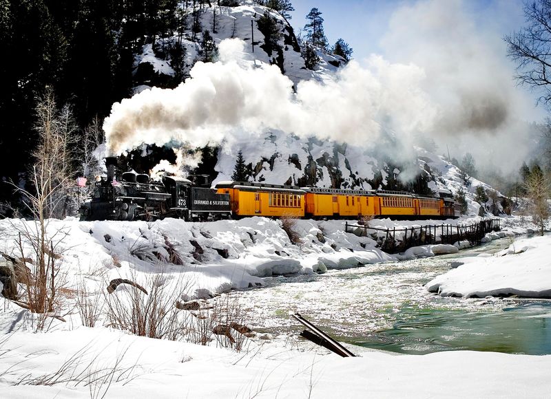 Durango & Silverton — Cascade Canyon Winter Train (CO)