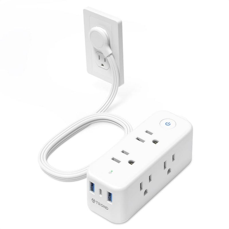 Trond Flat Plug Power Strip: Slim Solution for Tight Spaces