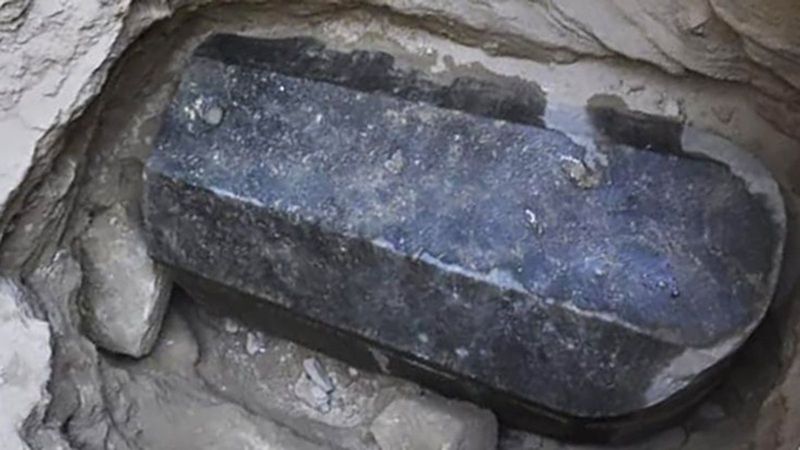 The Massive Black Granite Tomb