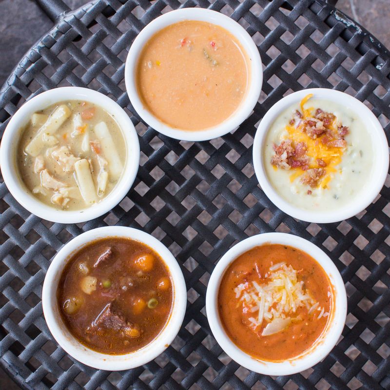 Jason's Deli — Broccoli Cheese, Chicken Noodle, Tomato Basil (and more)