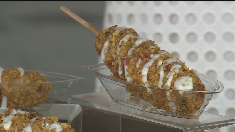 Fried Pickles on a Stick