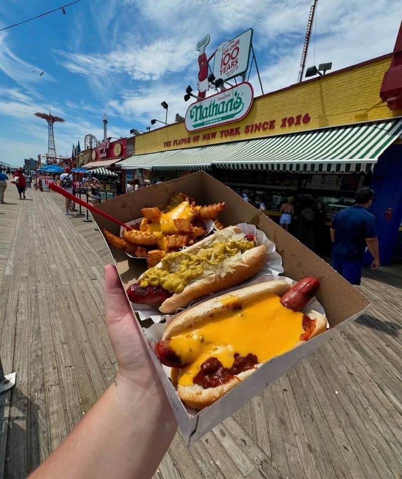 Coney Island Hot Dog — Nathan's Famous (Coney Island)
