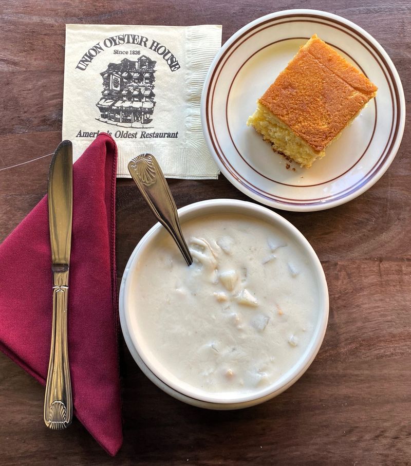 New England clam chowder at Union Oyster House (Boston, MA)