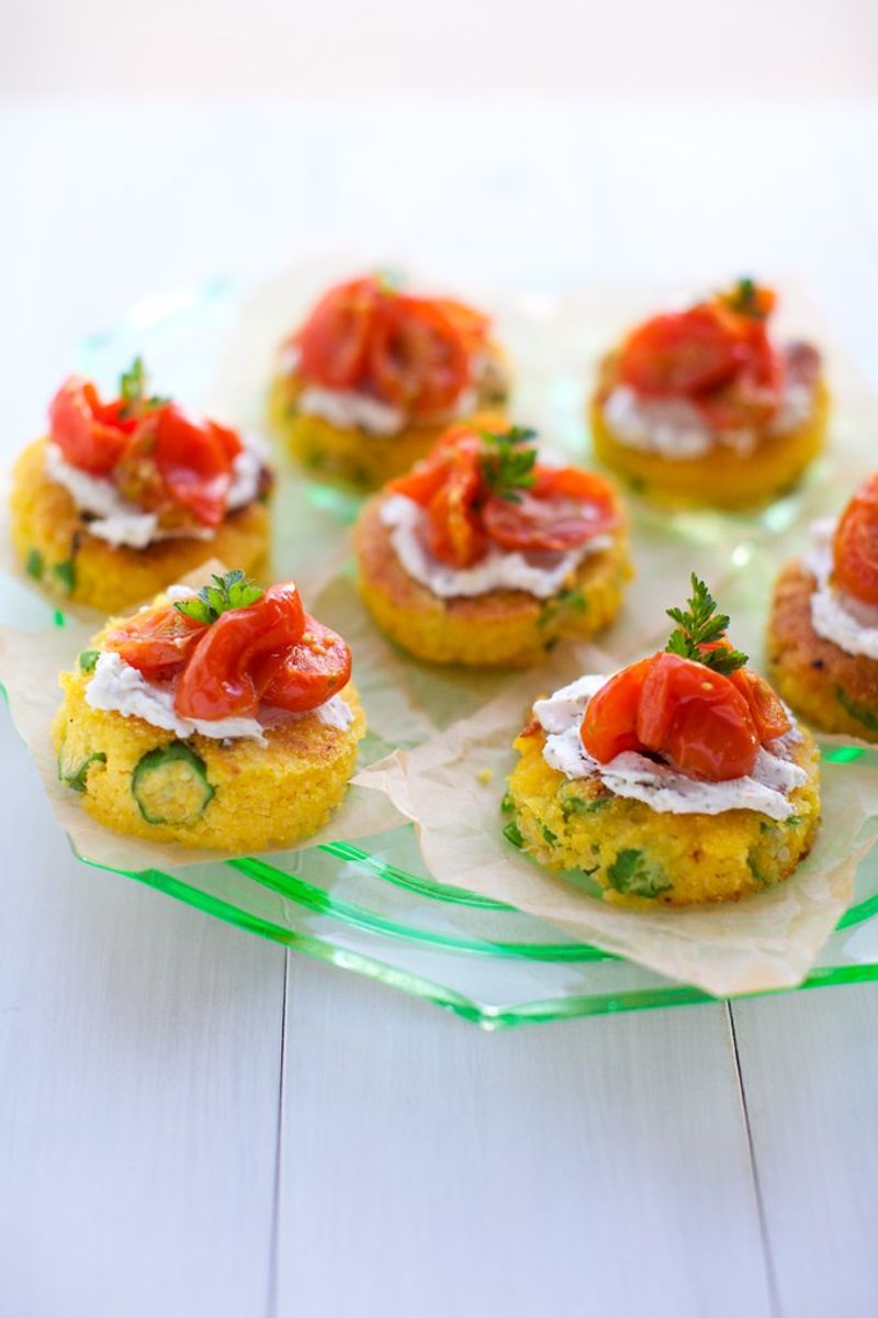 Okra Cornmeal Cakes