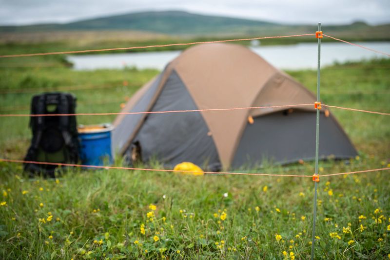 Portable electric bear fence (for remote basecamps)