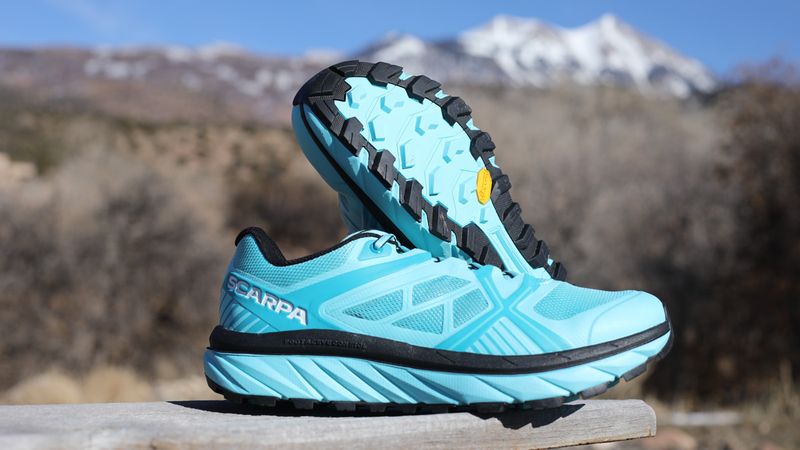 Scarpa Spin Infinity — megagrip outsole, shank-based protection