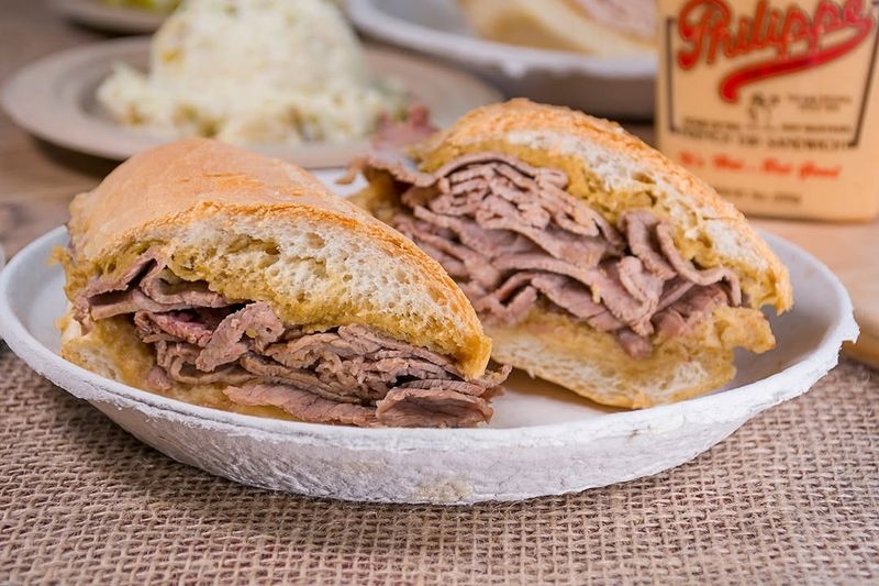 French dip at Philippe the Original (Los Angeles, CA)