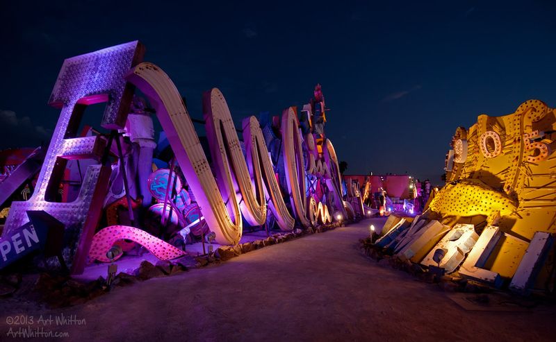 Stroll the Neon Museum after dark