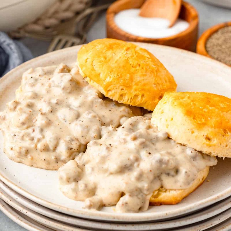 Biscuits and Gravy with Local Flavor