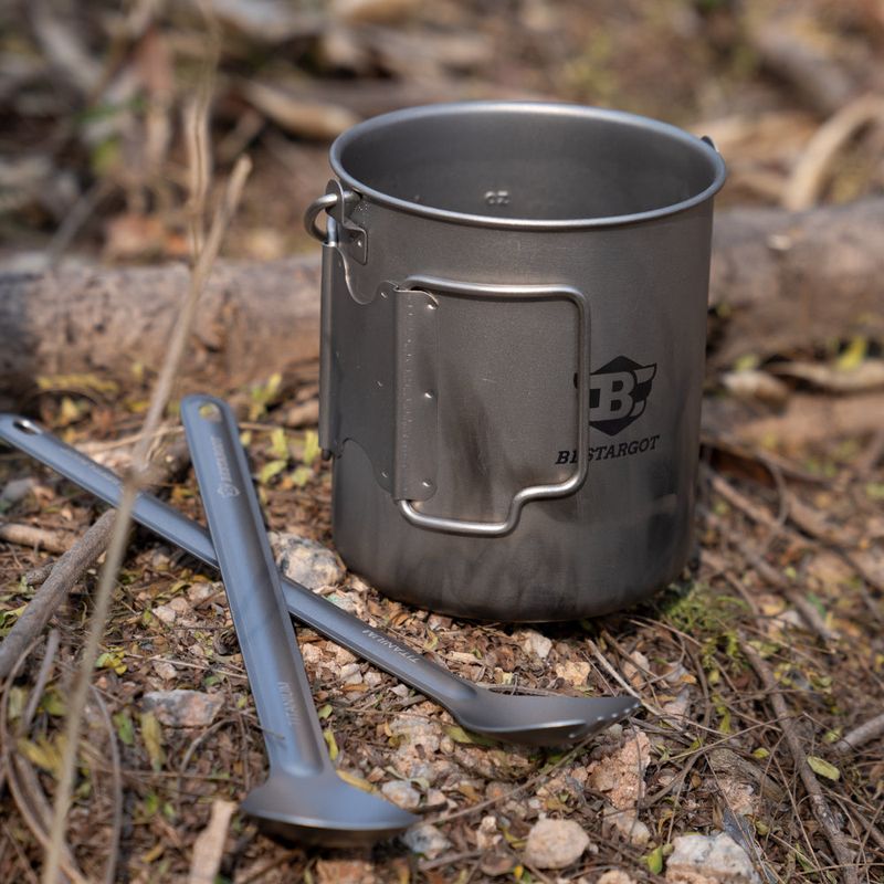 Pot handle & spoon — Long-handle Ti spoon